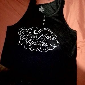 5 more minutes tank top label is sweet treasure size small uncensored tank top m